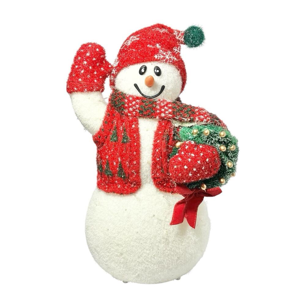 New 2002 Avon Fiber Optic 15" Color Changing Christmas Snowman - Missing Adapter